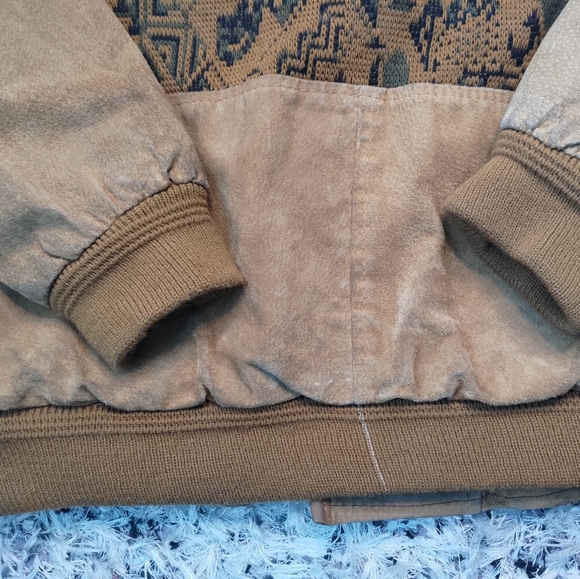Vintage Navajo Bomber Jacke Genuine Suede - Picture 11 of 11